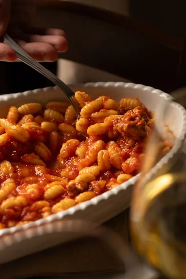 Malloreddus alla campidanese with sausage ragù